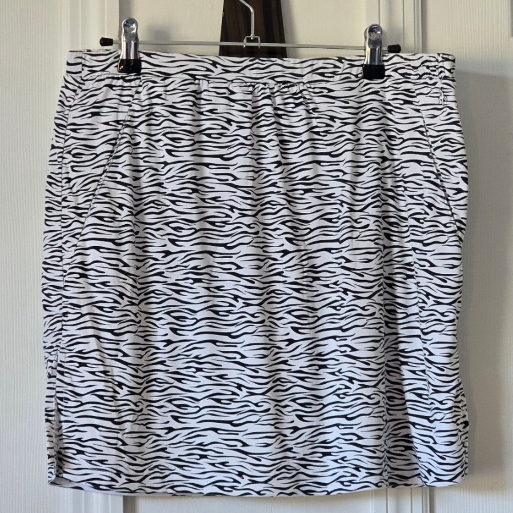 Green‎ Lamb Zebra Print Golf Skort Athletic Skirt M M